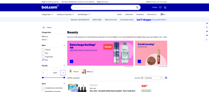 Bol.com beauty webshop