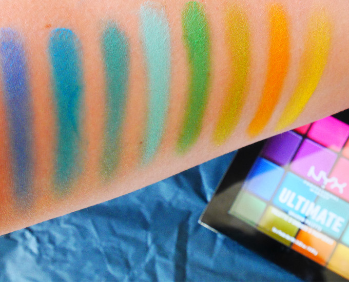 Brights NYX Oogschaduw Palet Swatch