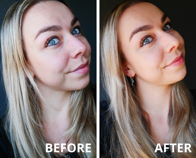 Estee Lauder Double Wear Before/After
