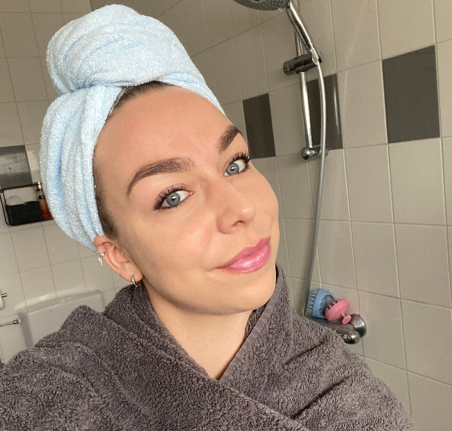 Haarhanddoek haar drogen