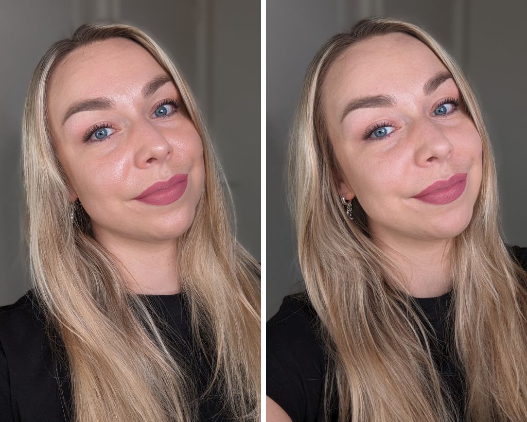 Laura Mercier Translucent Powder Before and After